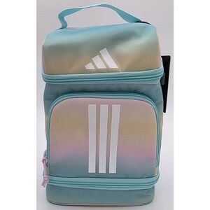 Adidas Excelerator Insulated Lunch Bag In Flash‎ Aqua w/ Extra Pocket  New #0161
